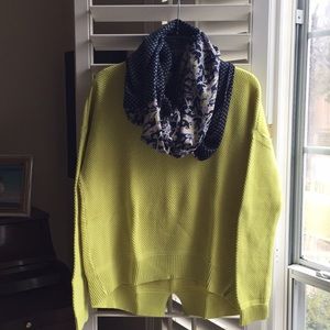 Waffle knit sweater